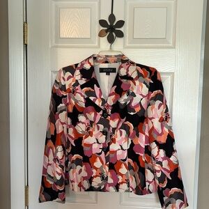 Kasper Silk Floral Jacket Size 8P